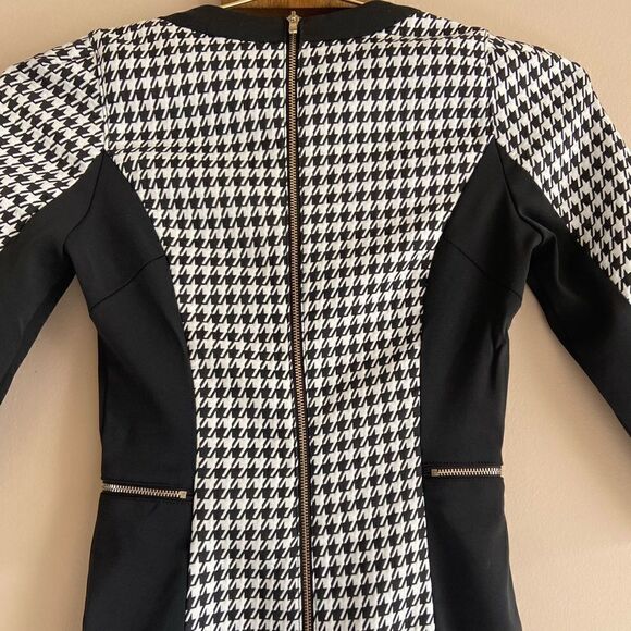 H&M Black & White Houndstooth Career Dress || size 2 - Picture 11 of 12